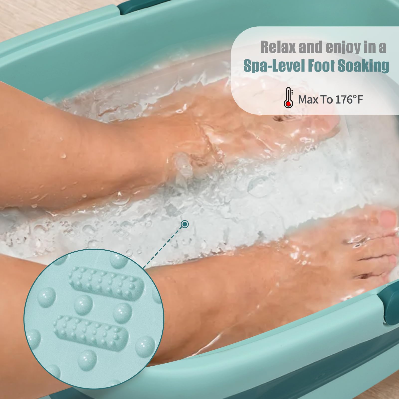 Folding massage foot bath — 4