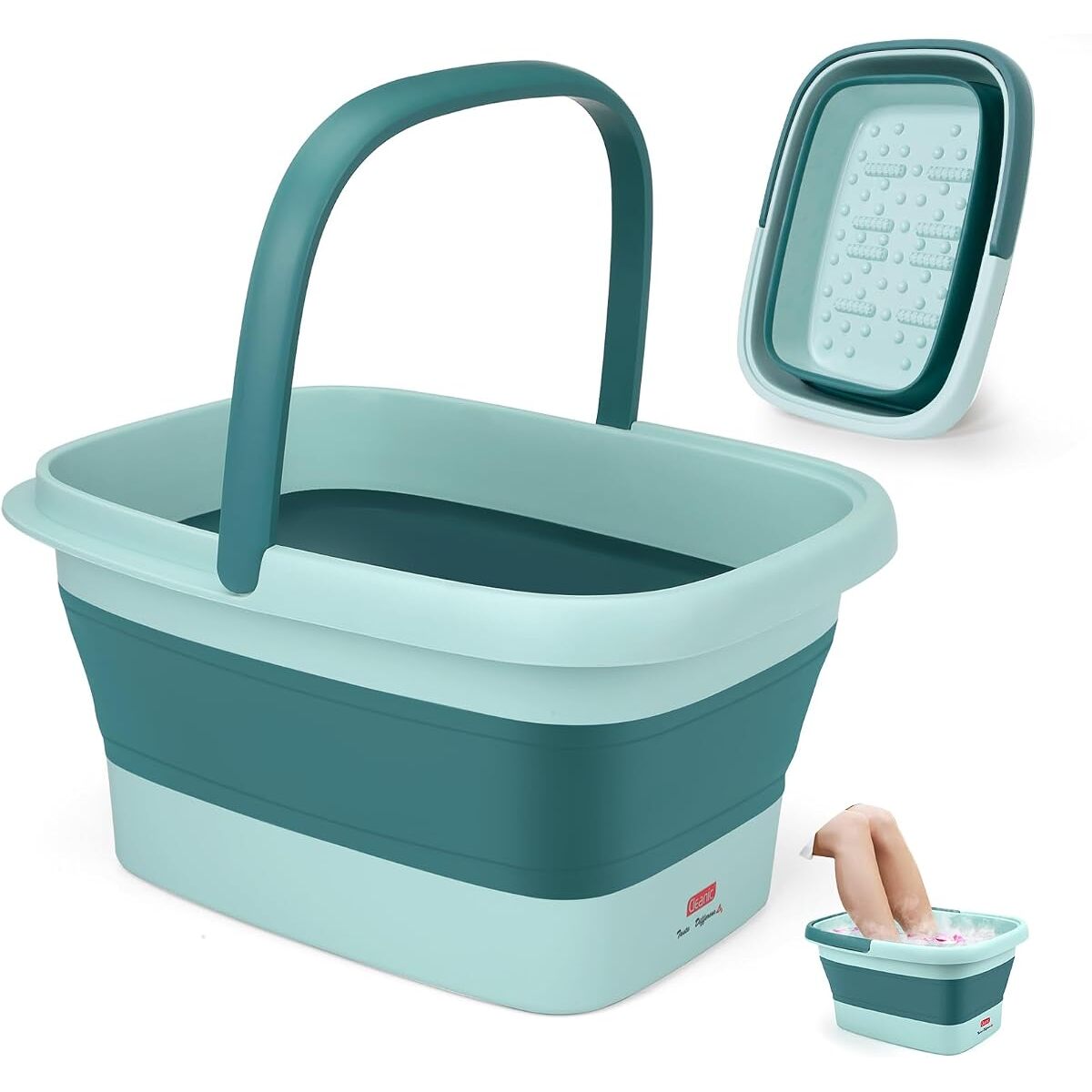 Folding massage foot bath