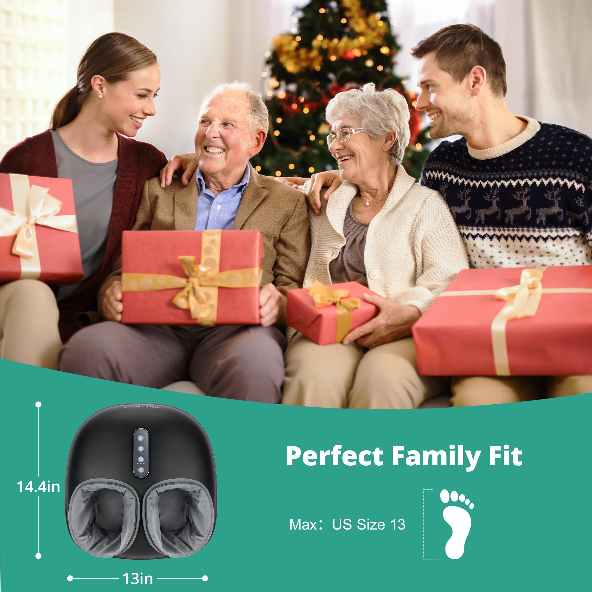 Heated shiatsu foot massager — 2