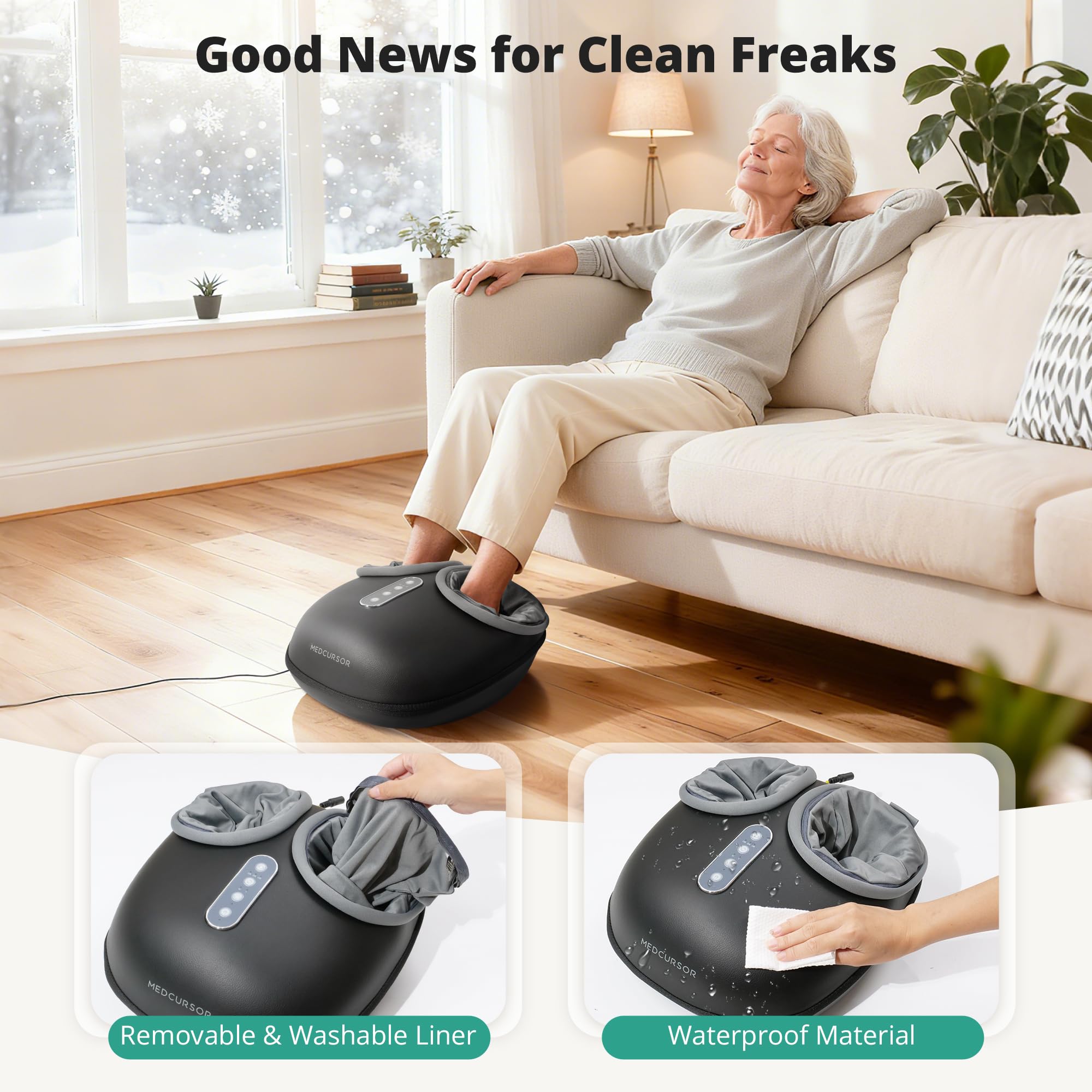 Heated shiatsu foot massager — 6