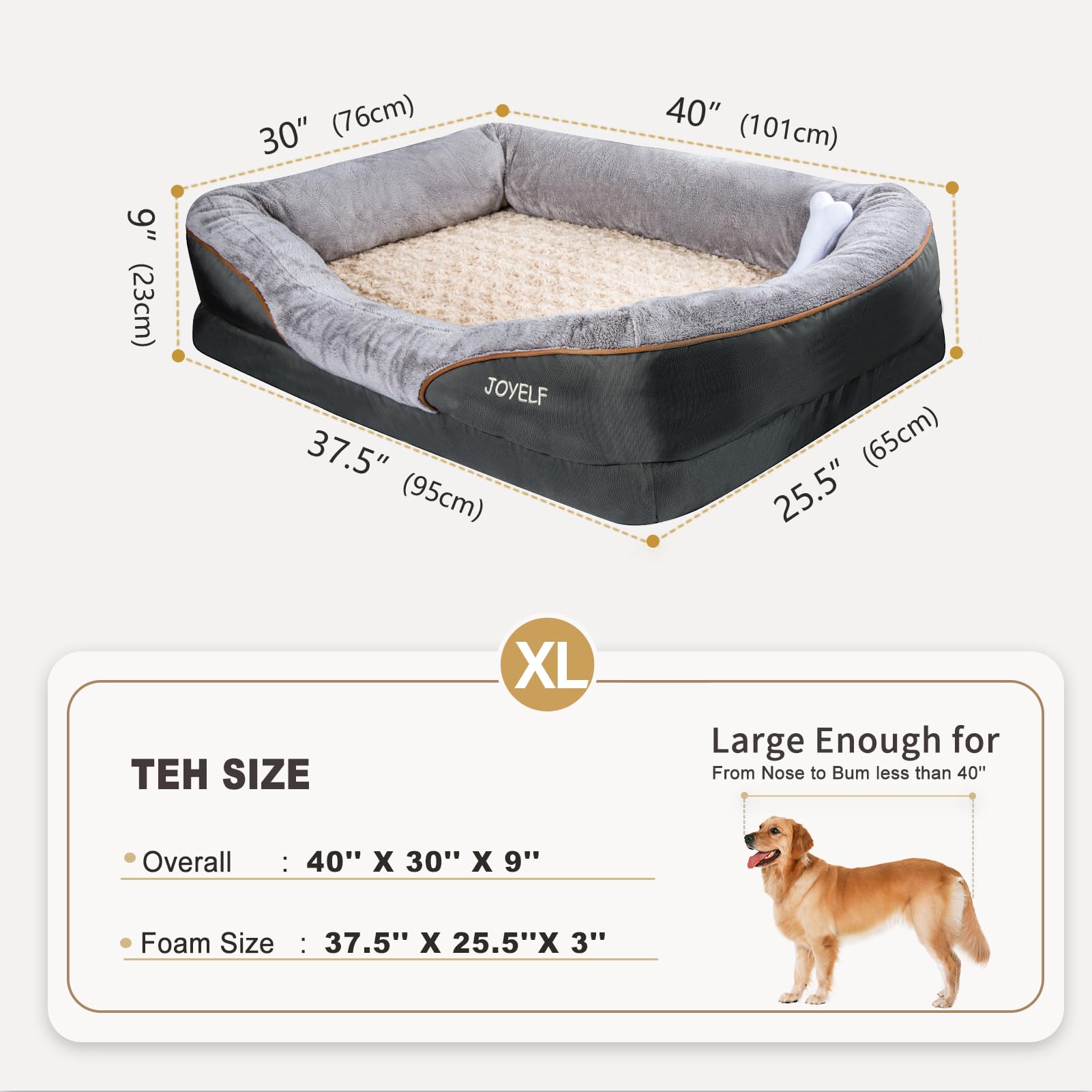 Orthopedic dog bed XL – memory foam — 2