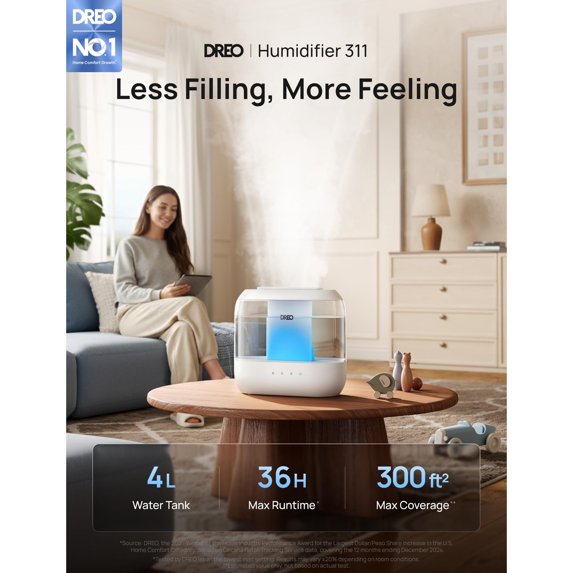 Humidifier 4 L – up to 32 h runtime — 2