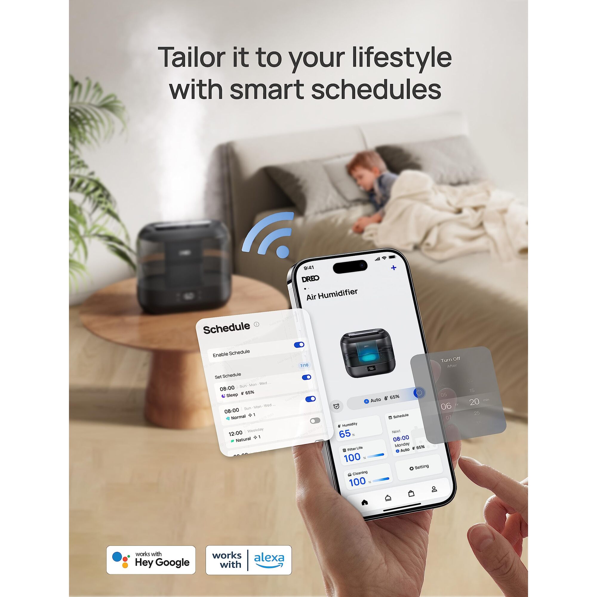 Smart humidifier 4 L with app control — 2
