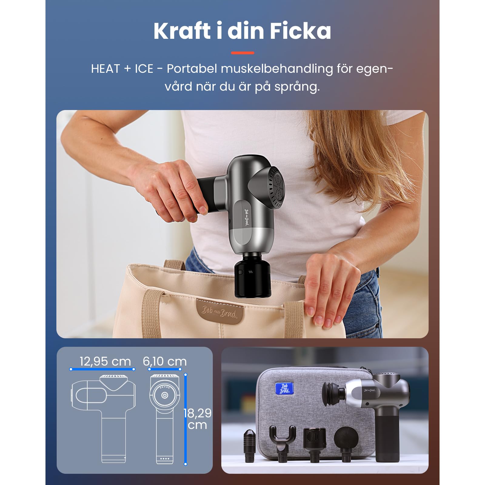 Massagepistol Pro med värme & kyla — 6