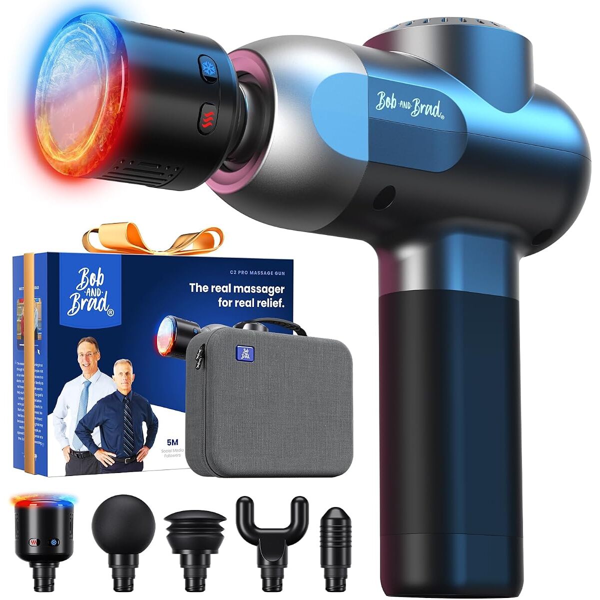 Pro massage gun with heat & cold