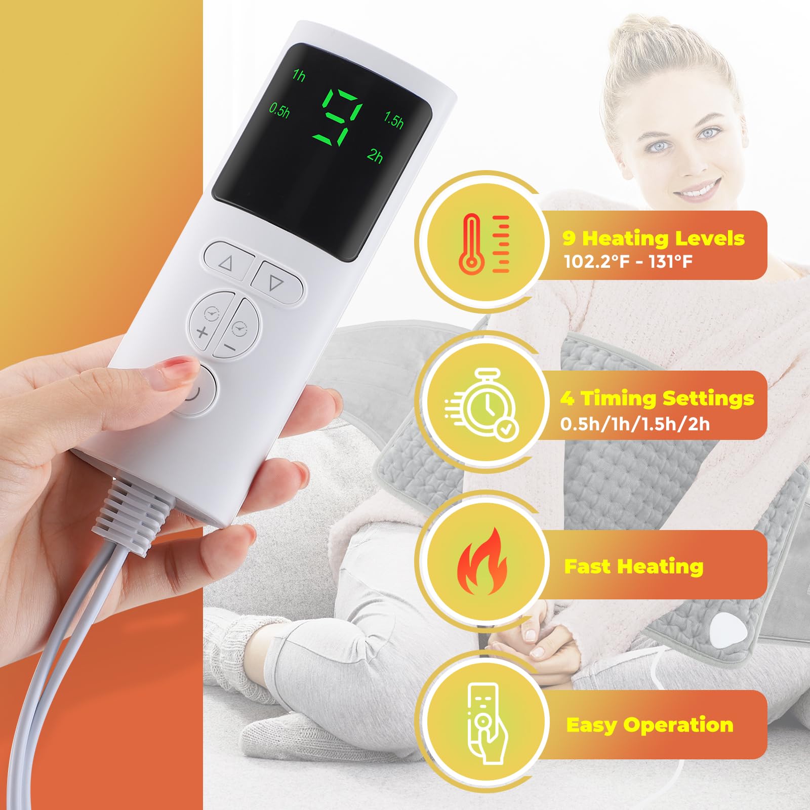 Heat pad with LCD control – 9 levels — 3
