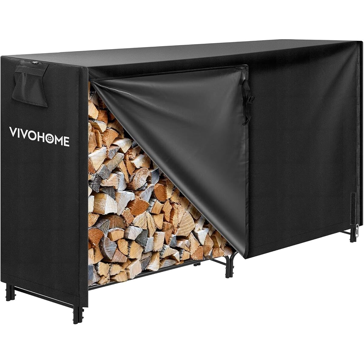 1.8 m firewood rack with cover